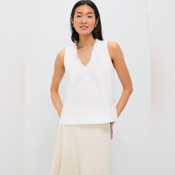 Tuckernuck POMANDER PLACE White Veronica Top in White Size Small - Picture 3 of 10